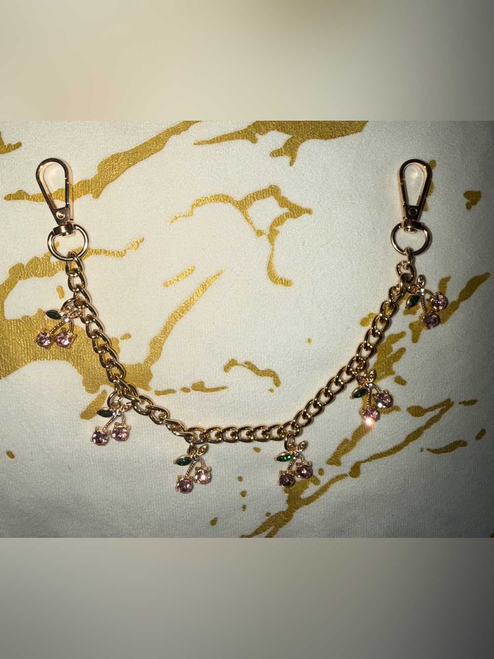 Pink Cherry Bag Charm